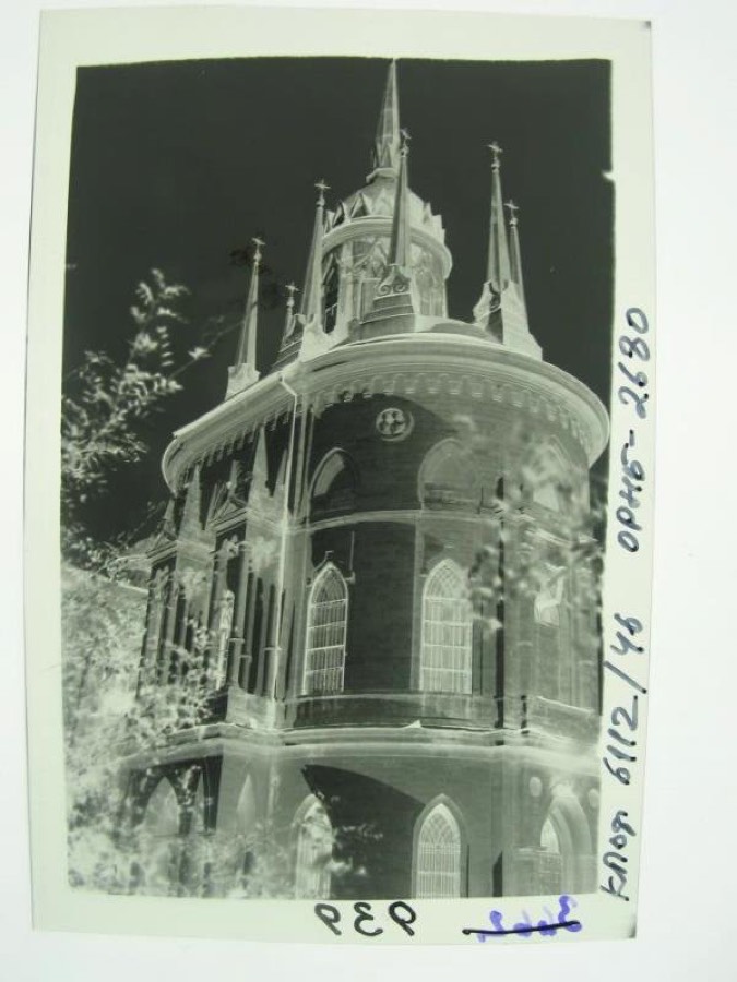 Московская обл., Раменский р-н, с. Быково. Усадьба Быково (Марьино). Владимирская церковь, 1789 г. Вид с юго-востока., сер.ХХ в.