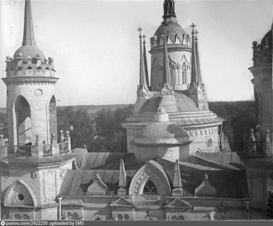 Быково. Вид верхней части церкви с западной стороны, 1928