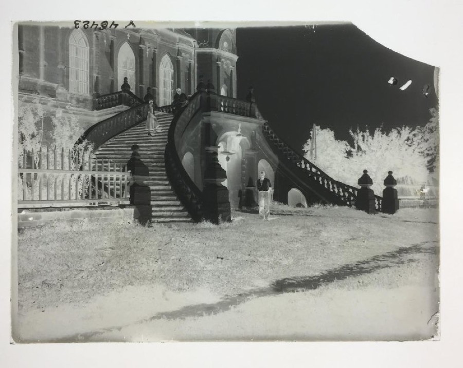 Владимирская церковь. Наружная лестница. Усадьба Быково (Марьино), Московская обл., Раменский р-н., с. Быково. Вид с юго-запада, 1932