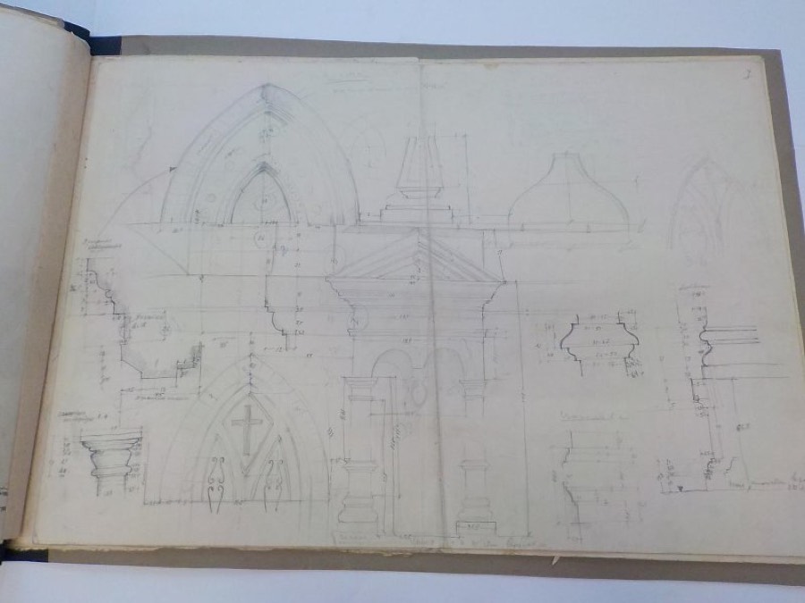 Детали. Кроки. Церковь Владимирской иконы Божией Матери в селе Быково., 1945-1950 г